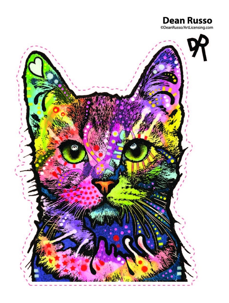 Enjoy It Dean Russo Cat Car Stickers, Outdoor Rated Vinyl Stickers Decal for Windows, Bumpers, Laptops or Crafts (1 Small & 1 Medium Sized) - Image 3